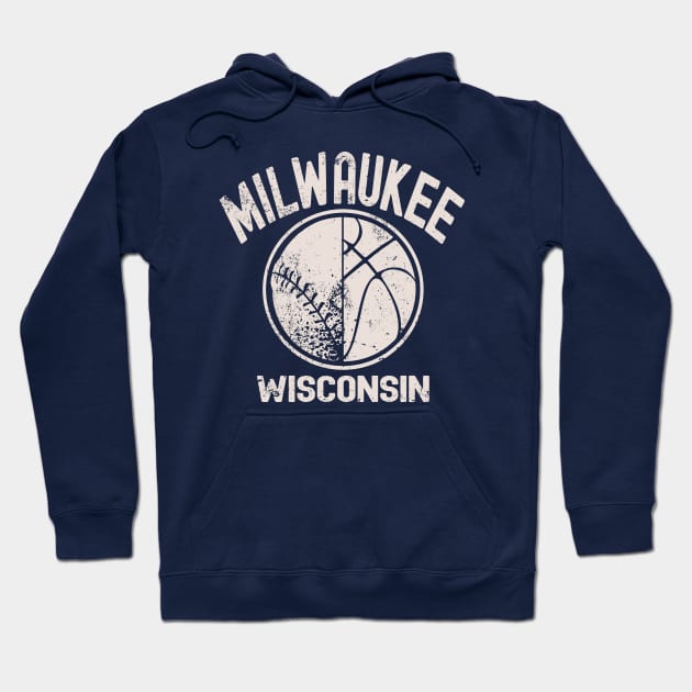 Milwaukee Wisconsin Baseball & Basketball Hoodie by Etopix